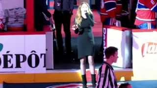 Canadiens Vs Capitals  KATHLEEN REITER Bell Center National Anthem [upl. by Argella]