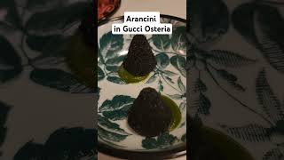 Arancini Appeizer  Gucci Restaurant Michelin guide [upl. by Krasner]