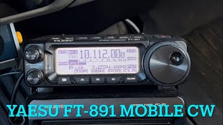 Yaesu FT891 Mobile CW [upl. by Aver]