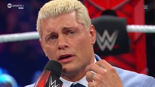 Cody Rhodes Crying for Finishing his Story Raw  Cody Rhodes segment Raw 11 March 2024 [upl. by Sonnie]