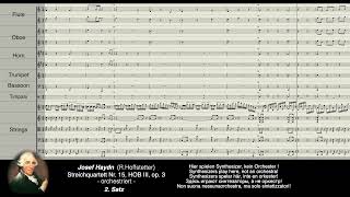 Haydn Digital Hoffstetter Streichquartett Nr 15 Hob III opus 3  orchestriert [upl. by Ocirderf]