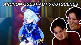 Dish Reacts to Fontaine Archon Quest Act V Cutscenes  Genshin Impact [upl. by Dittman]