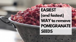 EASIEST and fastest way to remove POMEGRANATE SEEDS [upl. by Hedveh386]