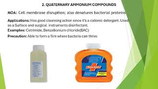 Antiseptics and Disinfectants  Part 2Two [upl. by Siloam906]