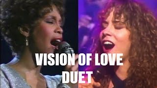 Vision Of Love  Whitney Houston ft Mariah Carey [upl. by Sumedocin246]