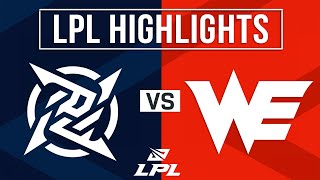 NIP vs WE Highlights ALL GAMES  LPL 2024 Spring  Ninjas in Pyjamas vs Xi’an Team WE [upl. by Jaret924]