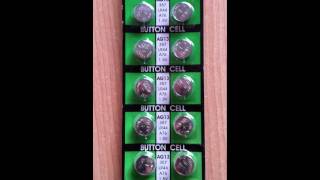 x10 ALKALINE BUTTON CELL BATTERY AG13 LR44 L1154 RW82 [upl. by Rebekah]