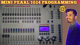 Mini Pearl 1024 Programming Moving Lighting Design Dmx 512 full training live [upl. by Davison783]