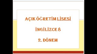 İNGİLİZCE 8 2 DÖNEM [upl. by Maggie]