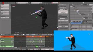 Blender Inverse Kinematics Run Animation [upl. by Rubia]