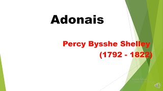 Adonais by PBShelley summary in tamil [upl. by Sehcaep]