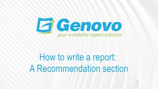 How to write a report A recommendation section [upl. by Ordisy]