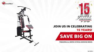 PowerMax 15th Anniversary Sale  Treadmills MultiGyms amp Exercise Bikes [upl. by Gold179]