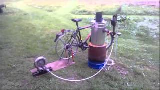 PART 3  extreme simple gasifier DriZzleR mini  flaring pedal powered [upl. by Mayce]