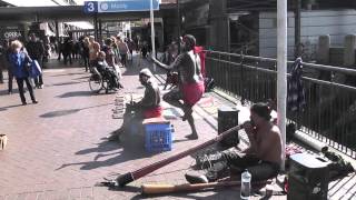 Australian aboriginal performers at Circular Quay Sydney [upl. by Toffey]