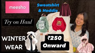 Meesho all New Under ₹400 Winter wears Hoodie and Sweatshirts Haul meesho meeshohaul winterwear [upl. by Hampton]