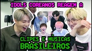 IDOLS COREANOS REAGEM A MUSICAS BRASILEIRAS feat BLANC7 [upl. by Henning]