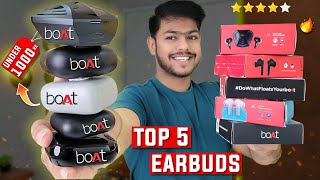 Top 5 Best Earbuds Under 1000 Rs🔥Best Boat TWS Earbuds Of 2023 Boat 141 Boat 161 amp More [upl. by Torrey]