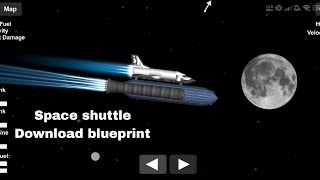 space shuttle to moon sfs gameplay sfs blueprints spaceflightsimulator sfs space blueprint [upl. by Rayle]