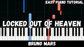 Bruno Mars  Locked Out of Heaven Easy Piano Tutorial [upl. by Ainek]