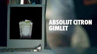 ABSOLUT CITRON GIMLET DRINK RECIPE  HOW TO MIX [upl. by Obla410]