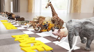 Ultimate Animal Race in My House  Epic Showdown of 50 Animals Adventure [upl. by Nappy91]