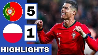 🔴Portugal vs Poland 51 Extended HIGHLIGHTS  UEFA Nations League [upl. by Malvia]