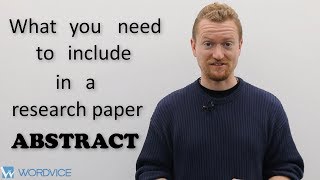 How to Write an Abstract for a Research Paper [upl. by Ticknor]