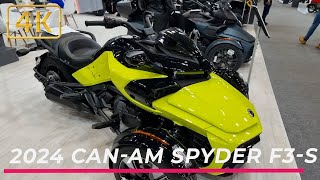 All New 2024 Can Am Spyder F3 S  Details  Walkaround  4K [upl. by Jala]