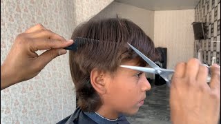 How To Scissor Hair cut  Boys Hair Style ASMR TUTORIAL [upl. by Ignace]