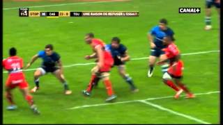 Top142014 2015J11 Castres vs Toulon1er essai D Smith [upl. by Ihdin971]