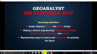 Tutorial 1 2017 Maps representing Elevation Slope Hill Shade Aspect Temperature and Rainfall [upl. by Meraree]