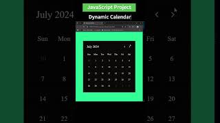 Create Dynamic Calendar using html CSS and JS  Day35 JavaScript Projects [upl. by Anna-Diane125]