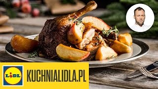 🍗🍏 Chrupiąca kaczka z karmelizowanymi jabłkami  Darek Kuźniak  przepisy Kuchni Lidla [upl. by Aremat]