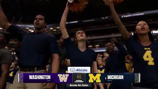 College Football 25  National Championship Intro Michigan vs Washington [upl. by Mclaurin534]