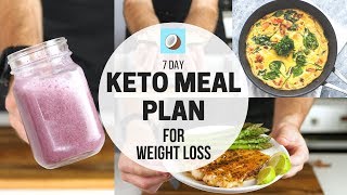 KETO DIET Meal Plan  7 DAY FULL MEAL PLAN for WEIGHT LOSS [upl. by Yrac]