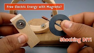 magnetic energy converted into electrical energy  free energy with magnets  DIY Experiment [upl. by Butterfield]