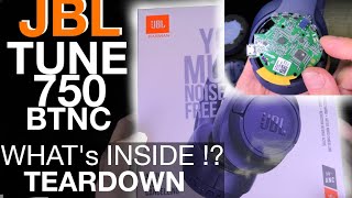 JBL TUNE750BTNC  TEARDOWN whats inside [upl. by Teodorico]