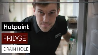 How to unblock your fridge drain hole  by Hotpoint [upl. by Noak]