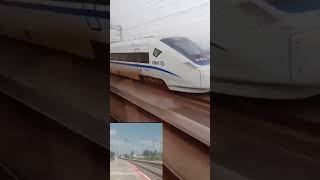 High speed Bullet Train with Local Train speed train shorts [upl. by Eppie]