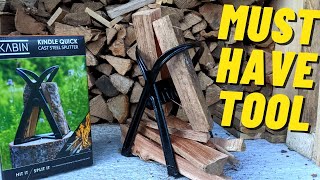 Fast amp Easy Kindling Splitter  KABIN Kindle Quick Log Splitter  Manual Splitting Tool Review [upl. by Labannah]