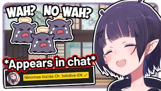 Past Ina forgot the ending WAH Present Ina appears in chat 【Hololive EN】 [upl. by Attenna157]