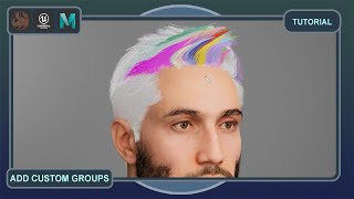 Ornatrix UE  Maya  How to add custom groups and edit metahuman hair [upl. by Aicirtap]
