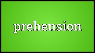 Prehension Meaning [upl. by Ikcaj]