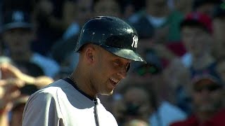 Derek Jeter exits to an ovation after final atbat at Fenway Park [upl. by Ava412]