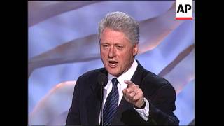 President Bill Clinton talks about the economy at the 2000 DNC Convention [upl. by Luana]