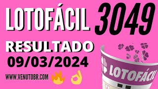 🍀 Resultado Lotofácil 3049 [upl. by Phillips]