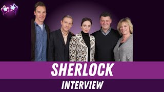 Sherlock BBC TV Cast Interview Benedict Cumberbatch Martin Freeman Amanda Abbington Steven Moffat [upl. by Orva]