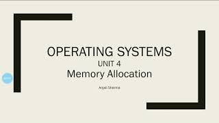 Part 4  Memory Allocation Techniques  OS  Operating Systems tutorials  Memory Management [upl. by Einram]