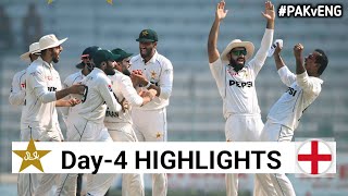 Pakistan Vs England 2nd Test Match Day4 Highlights 2024  PAK Vs ENG 2nd Test Match today [upl. by Nnayelsel]